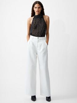 French Connection Finley Wide Leg Jeans, Ecru - view 2, Ecru