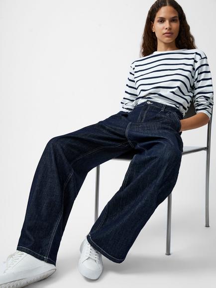 French Connection Finley Wide Leg Jeans, Indigo - view 2, Indigo