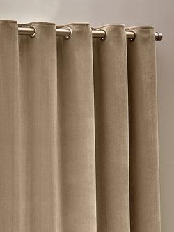 Yard Heavy Chenille Lined Eyelet Curtains - view 2, Natural