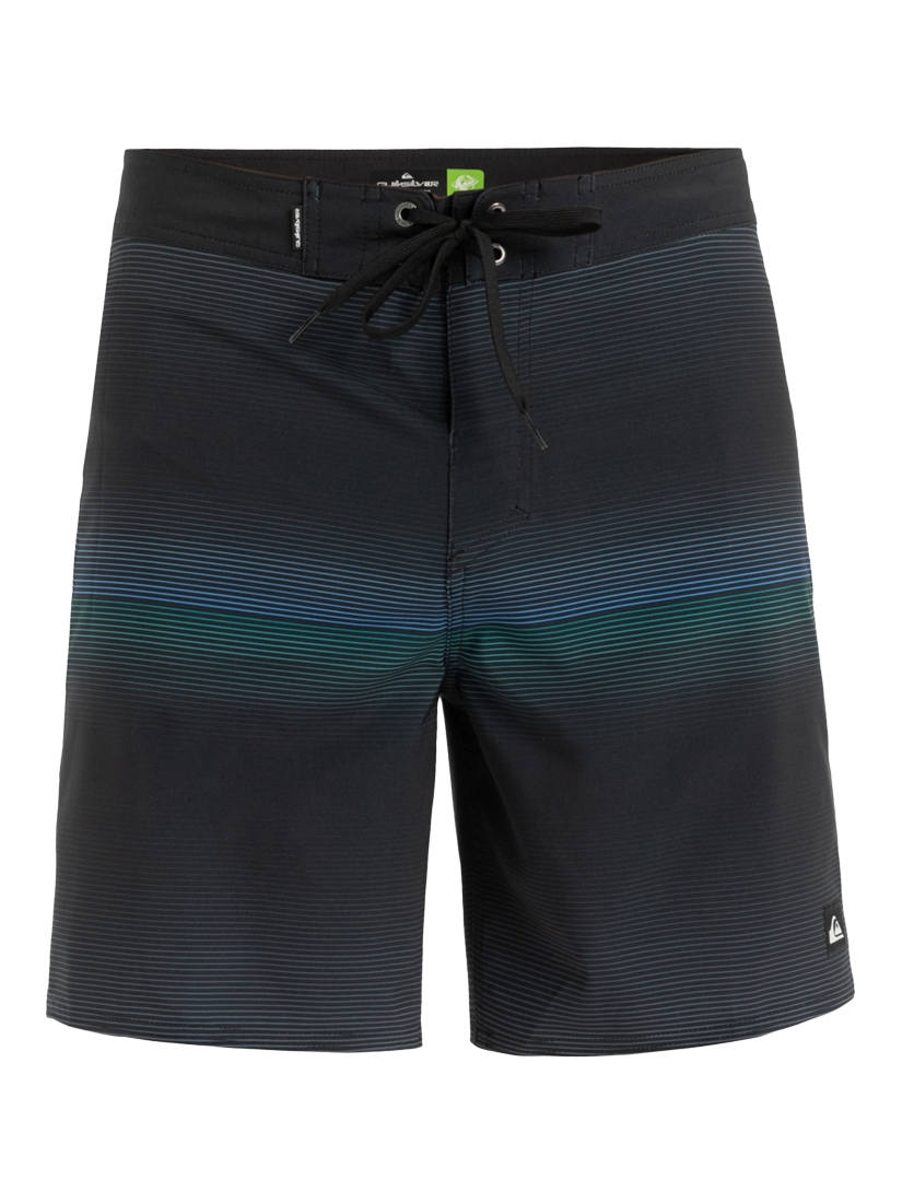 Product image 1 of 7, which shows Quiksilver Surfsilk 18" Board Shorts, Black/Multi, S