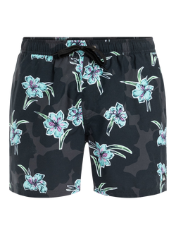 Quiksilver Everyday Straight Volley 15" Swim Shorts, Backyards Black, Backyards Black