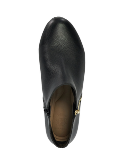 Dune London Pandias Wide Fit Leather Zip Ankle Boots, Black - view 2, Black