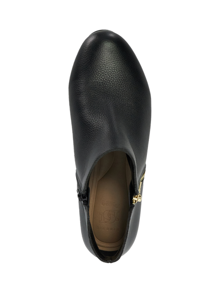 Dune London Pandias Wide Fit Leather Zip Ankle Boots, Black - view 2, Black