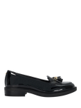 Dune Grape Wide Fit Patent Loafers, Black