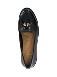 Dune Grape Wide Fit Patent Loafers, Black