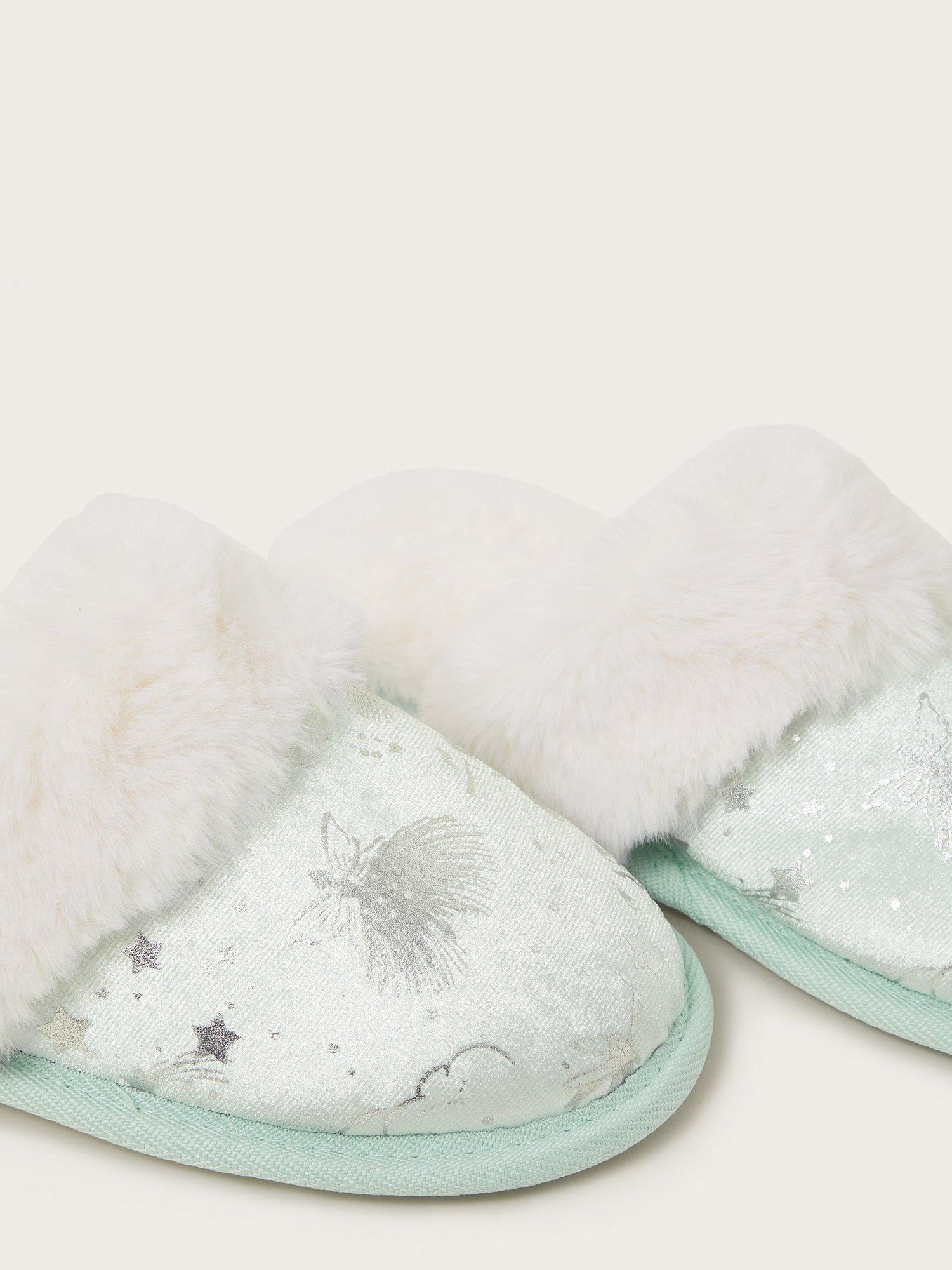 Product image 3 of 3, which shows Monsoon Kids' Sparkle Fairy Mule Slippers, Green, 7 Jnr