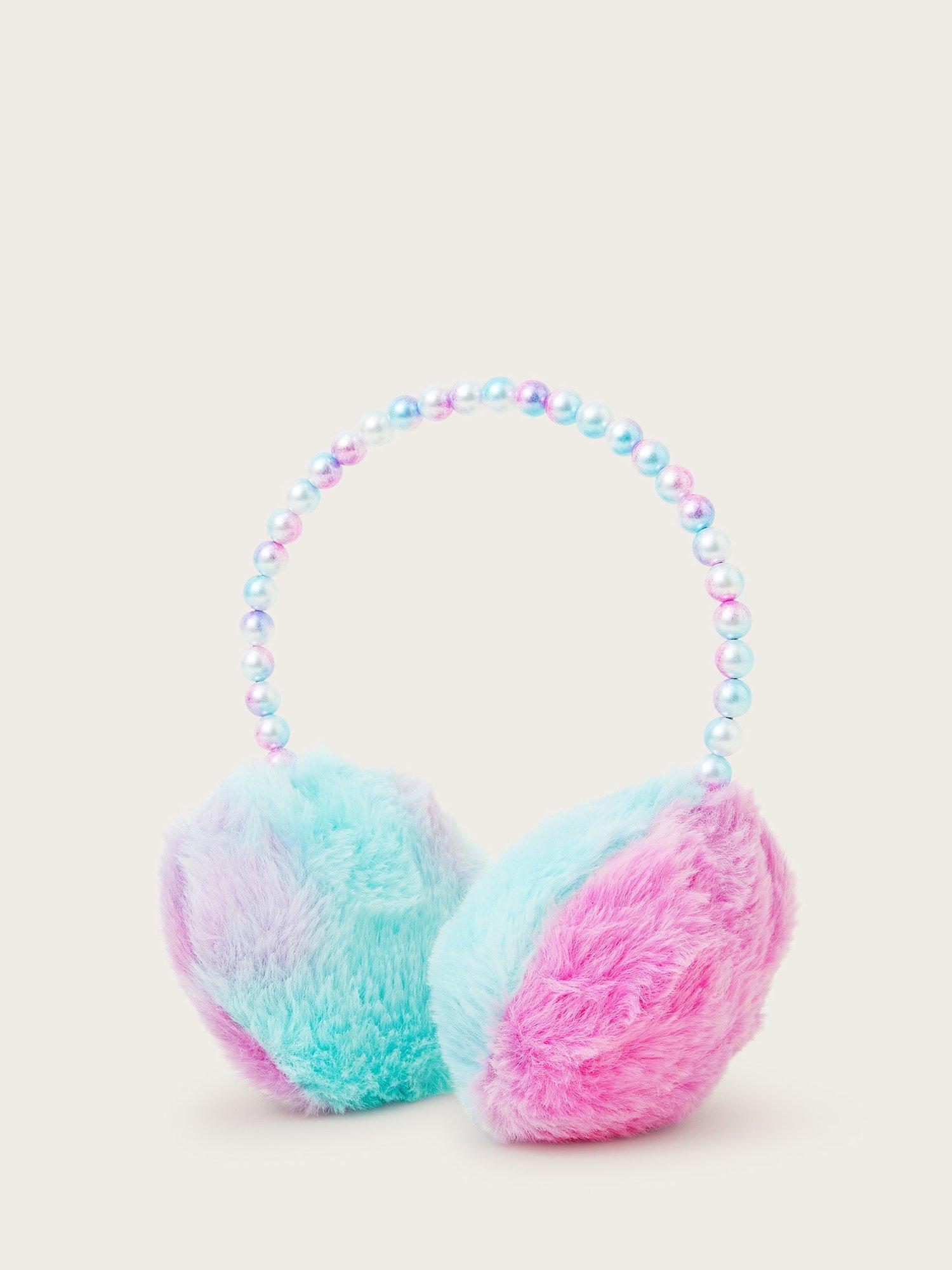 Monsoon Kids' Rainbow Pearl Ear Muffs, Multi