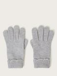 Monsoon Kids' Rosa Scallop Edge Gloves, Grey