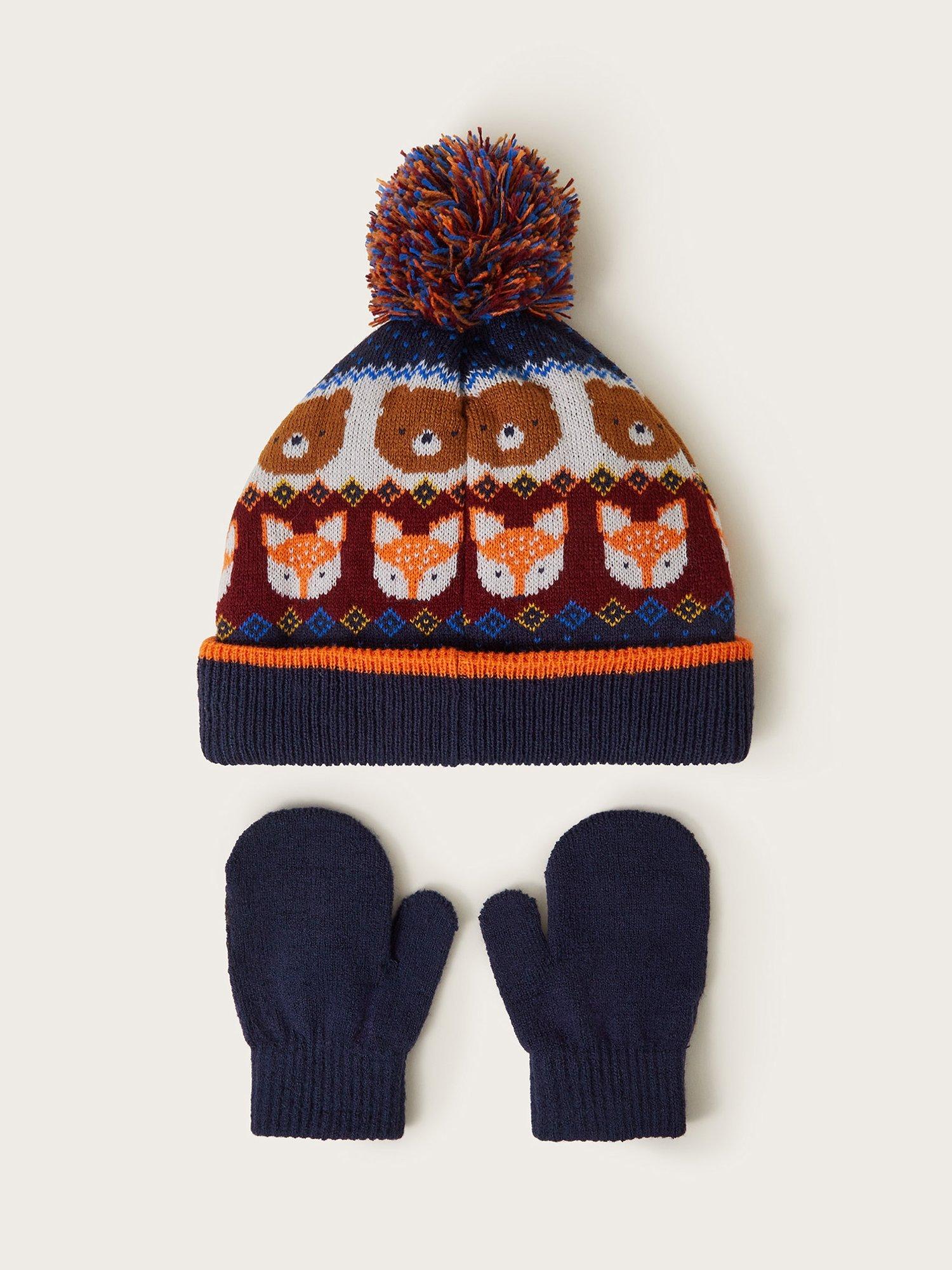 Monsoon Kids Nature Knit Hat Mittens Set
