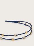 Monsoon Kids' Sparkly Star Headband, Navy