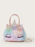 Monsoon Kids' Unicorn Rainbow Fluffy Bag, Multi