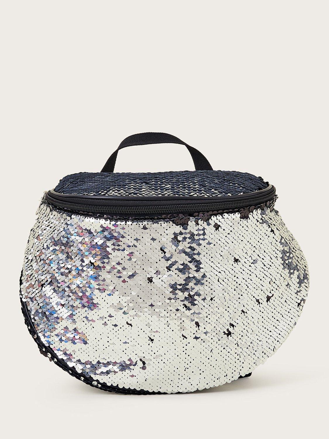 Monsoon Kids Sequin Saddle Bag Silver