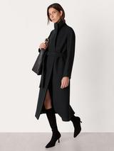 Whistles Morgan Funnel Neck Pure Wool Coat