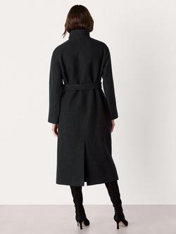 Whistles Morgan Funnel Neck Pure Wool Coat - view 2, Black