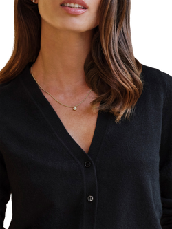 Pure Collection V-Neck Cashmere Cardigan - view 2, Black
