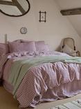 Piglet in Bed Gingham Linen Blend Bedding, Elderberry