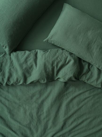 Piglet in Bed Linen Blend Bedding, Elm Green