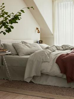 Piglet in Bed Plain Linen Bedding, Oatmeal
