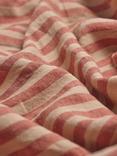 Piglet in Bed Pembroke Stripe Linen Blend Bedding, Sandstone/Red