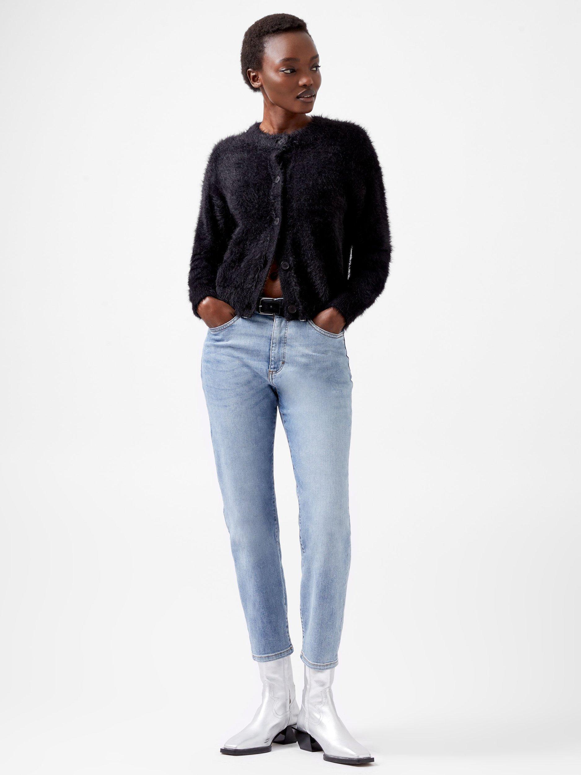 French Connection Molly Feather Cardigan Black