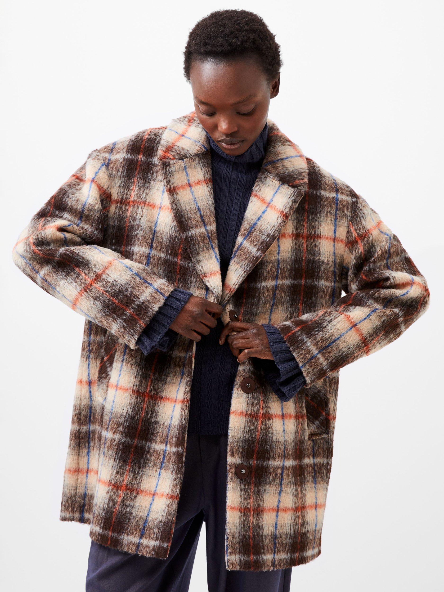 French Connection Blake Check Coat Multi