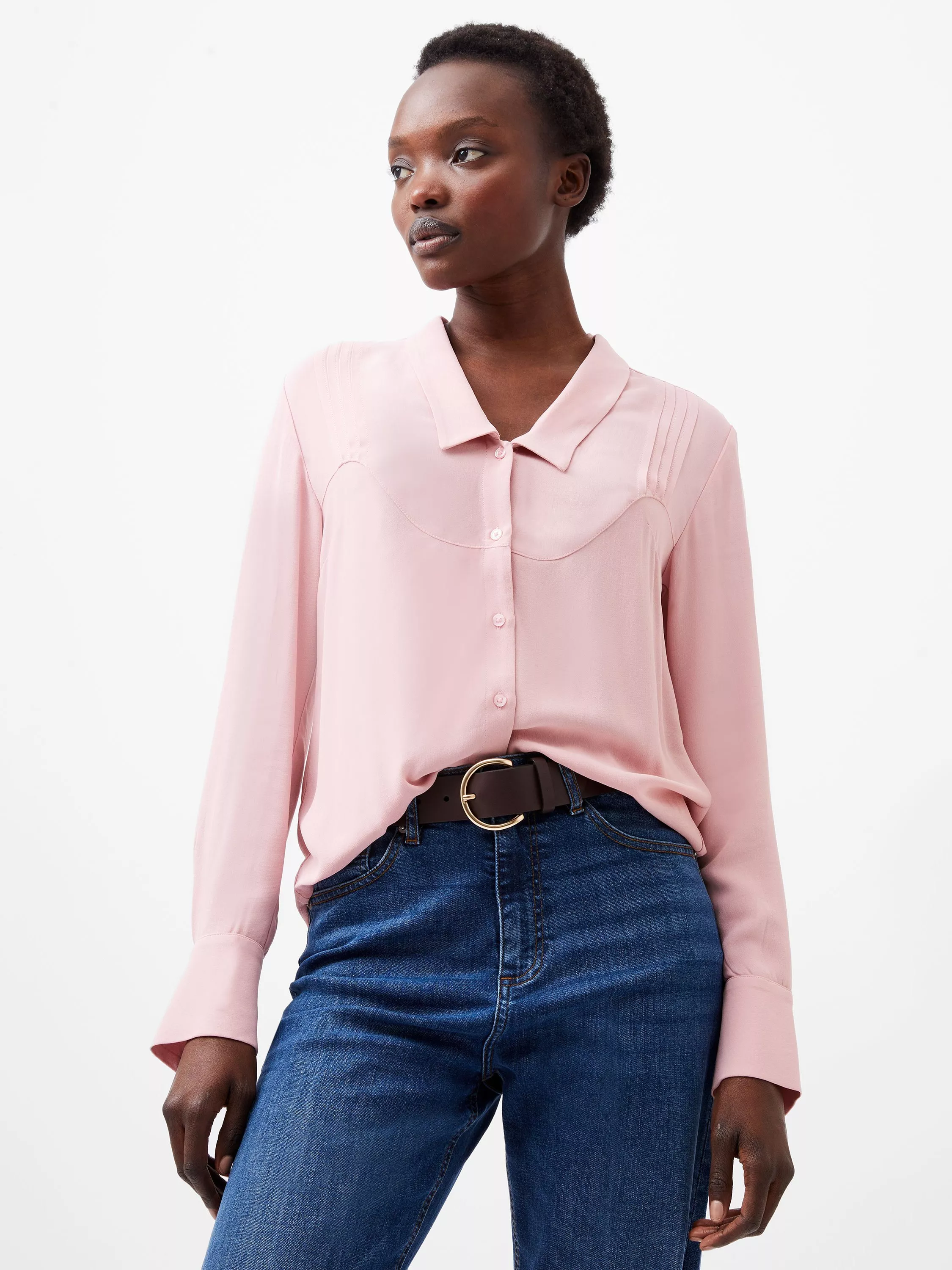 Pink formal shirt for ladies online