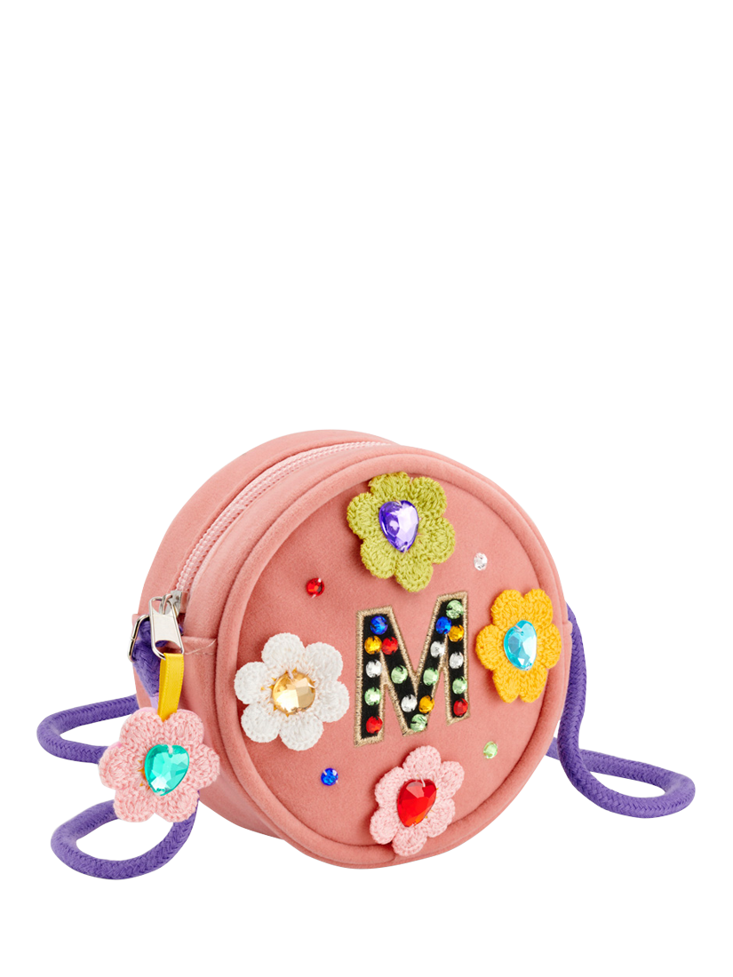 Stych Kids' Intital Flower Gem Bag, Pink, M, One Size
