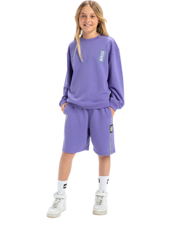 Quiksilver Kids' Spin Cycle Crew Jumper, Dusted Peri - view 2, Dusted Peri