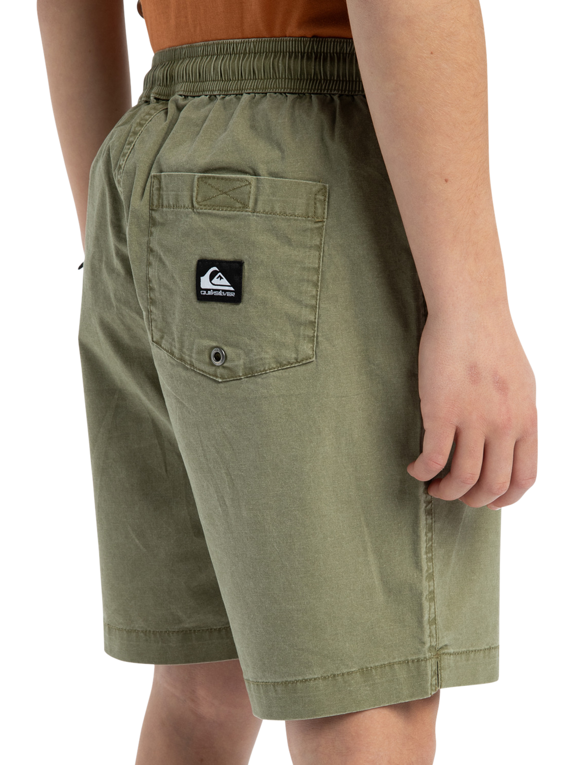 Product image 4 of 8, which shows Quiksilver Kids' Taxer Youth Shorts, Aloe, 8 years