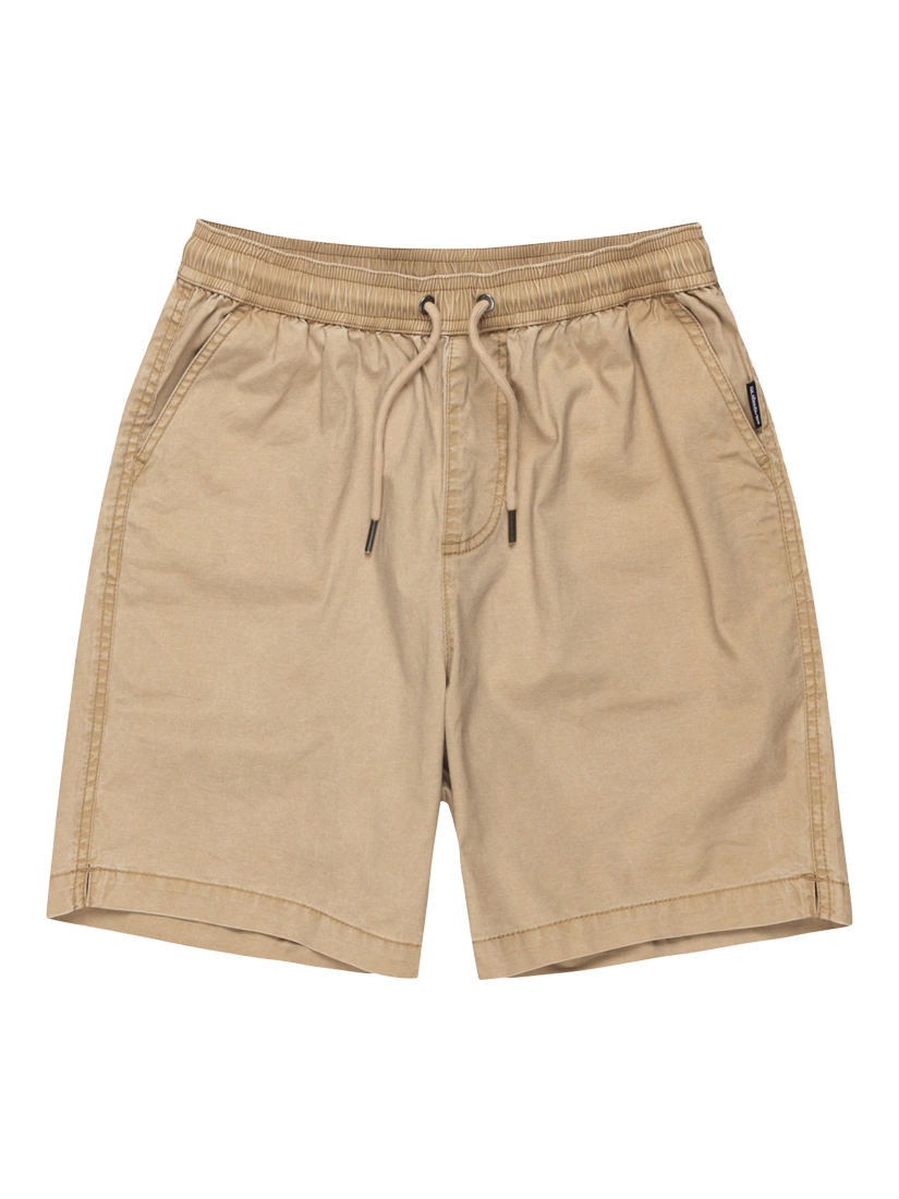 Product image 1 of 8, which shows Quiksilver Kids' Taxer Elasticated Waist Shorts, Khaki, 10 years