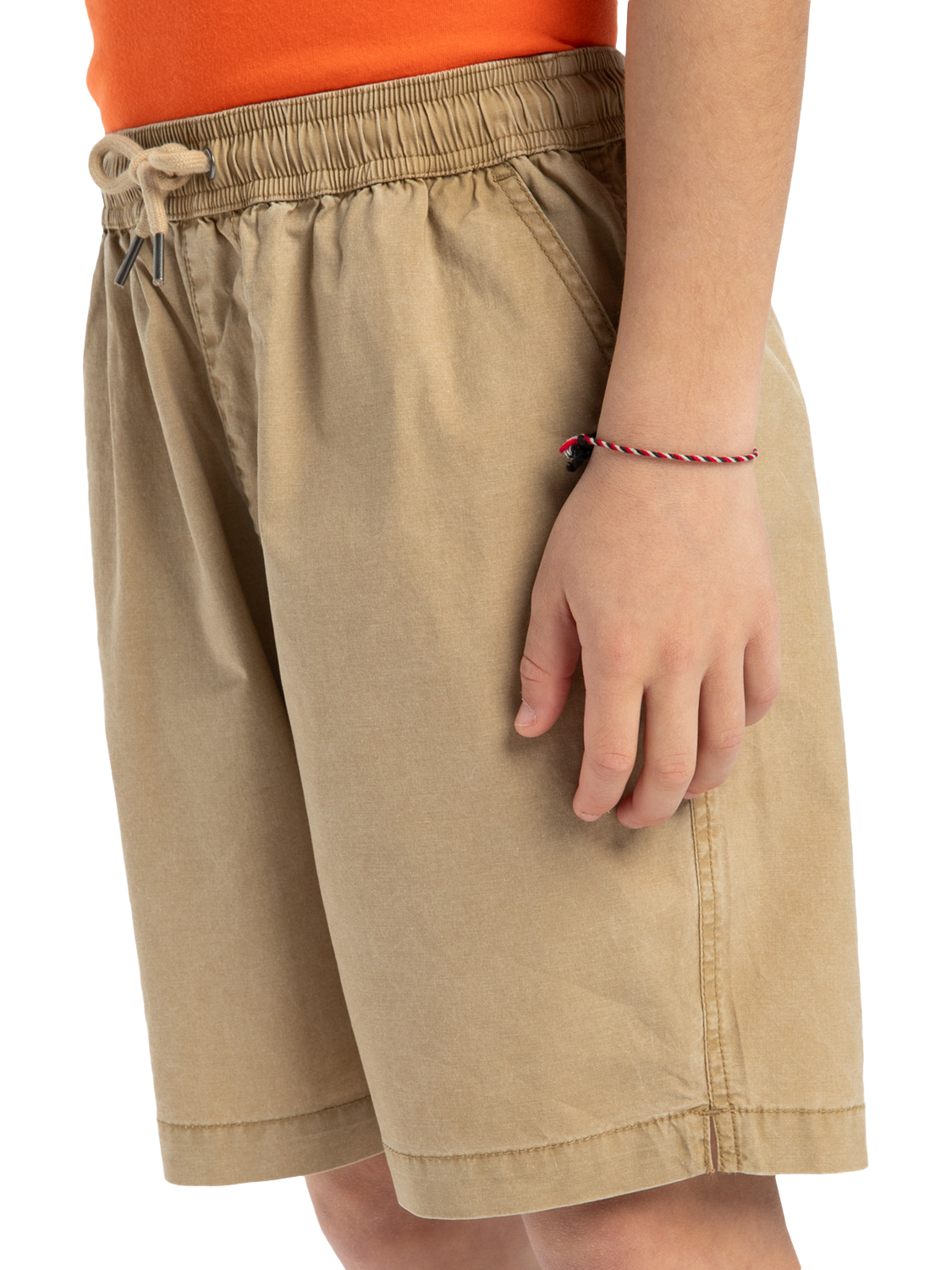 Product image 3 of 8, which shows Quiksilver Kids' Taxer Elasticated Waist Shorts, Khaki, 10 years
