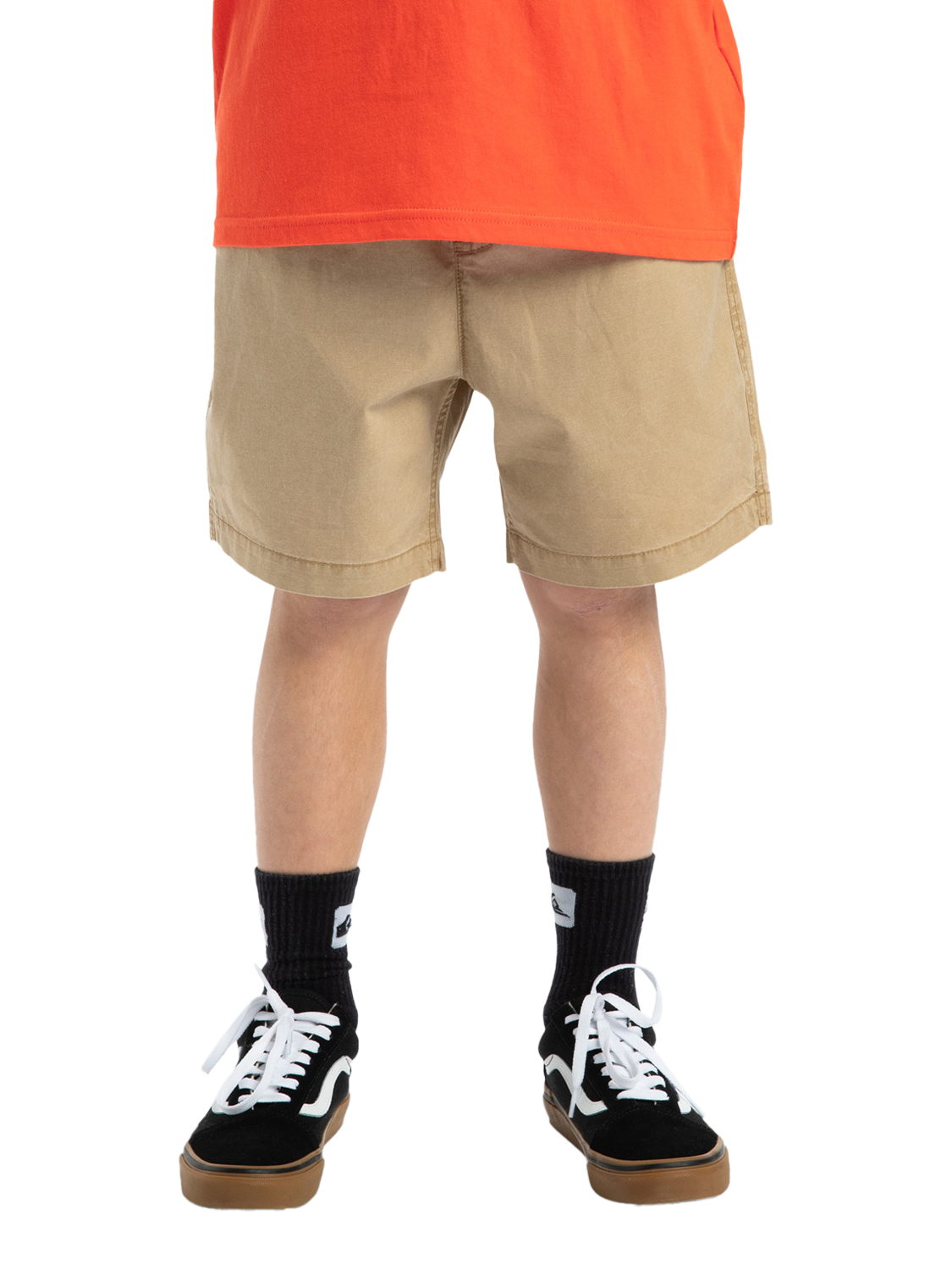 Product image 6 of 8, which shows Quiksilver Kids' Taxer Elasticated Waist Shorts, Khaki, 10 years