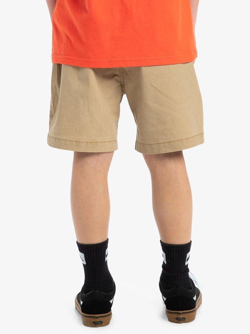 Product image 7 of 8, which shows Quiksilver Kids' Taxer Elasticated Waist Shorts, Khaki, 10 years