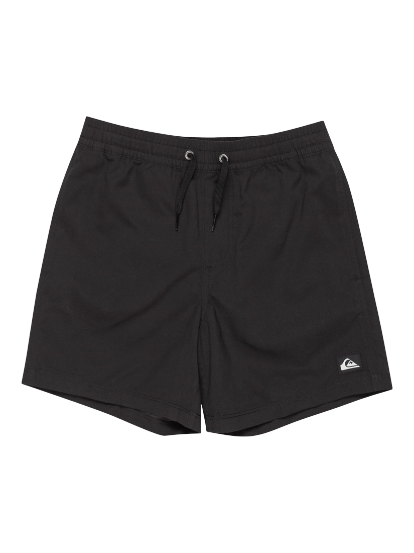 Product image 1 of 6, which shows Quiksilver Kids' Solid Volley Swim Shorts, Black, 8 years