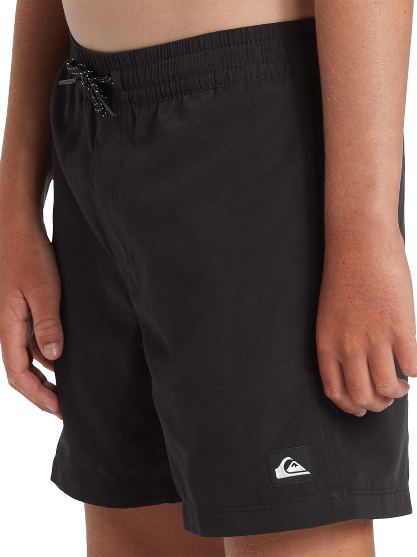 Product image 5 of 6, which shows Quiksilver Kids' Solid Volley Swim Shorts, Black, 8 years