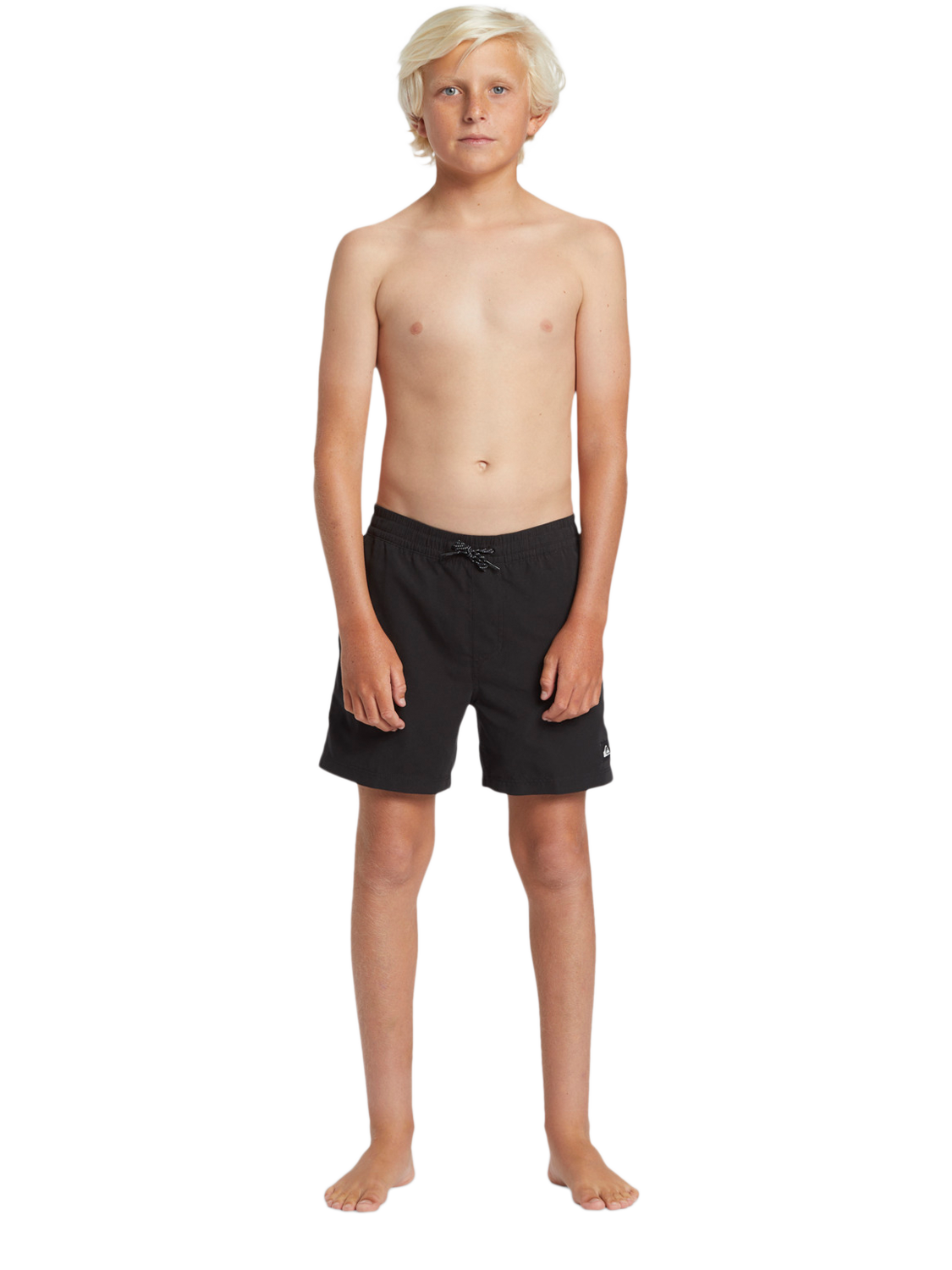 Product image 6 of 6, which shows Quiksilver Kids' Solid Volley Swim Shorts, Black, 8 years