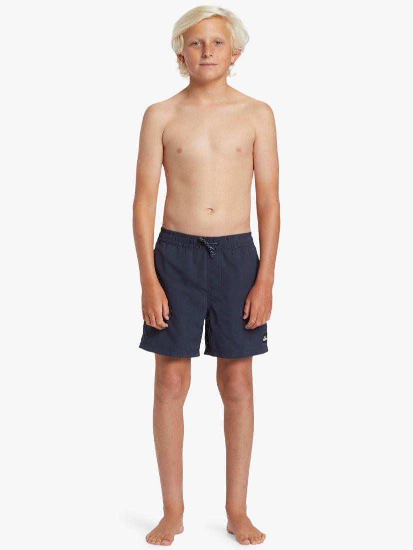 Product image 7 of 7, which shows Quicksilver Kids' Everyday Solid Volley Drawstring Swim Shorts, Navy, 10 yrs