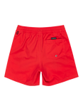 Quicksilver Kids' Everyday Solid Volley Drawstring Swim Shorts, High Risk Red