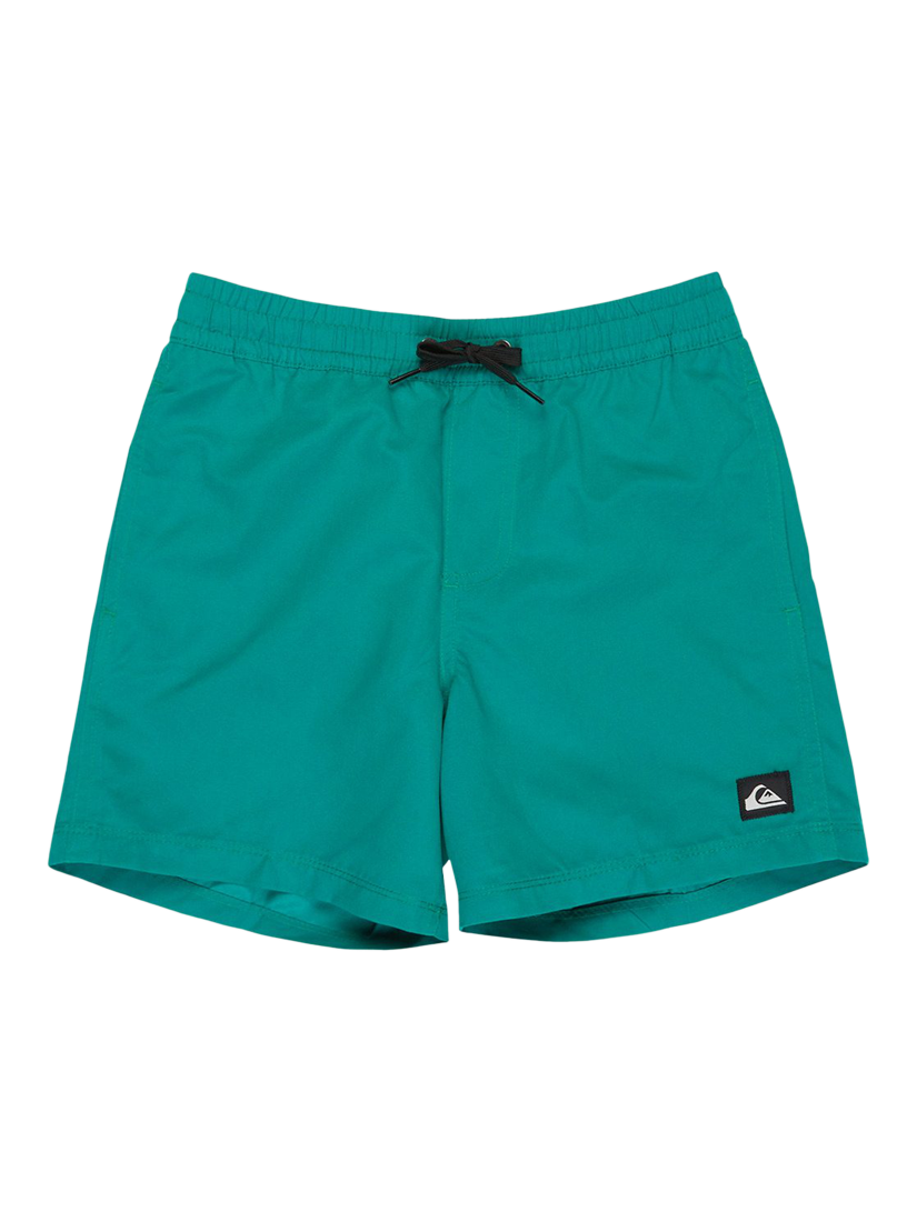 Quiksilver Kids' Solid Volley Swim Shorts, Teal Green