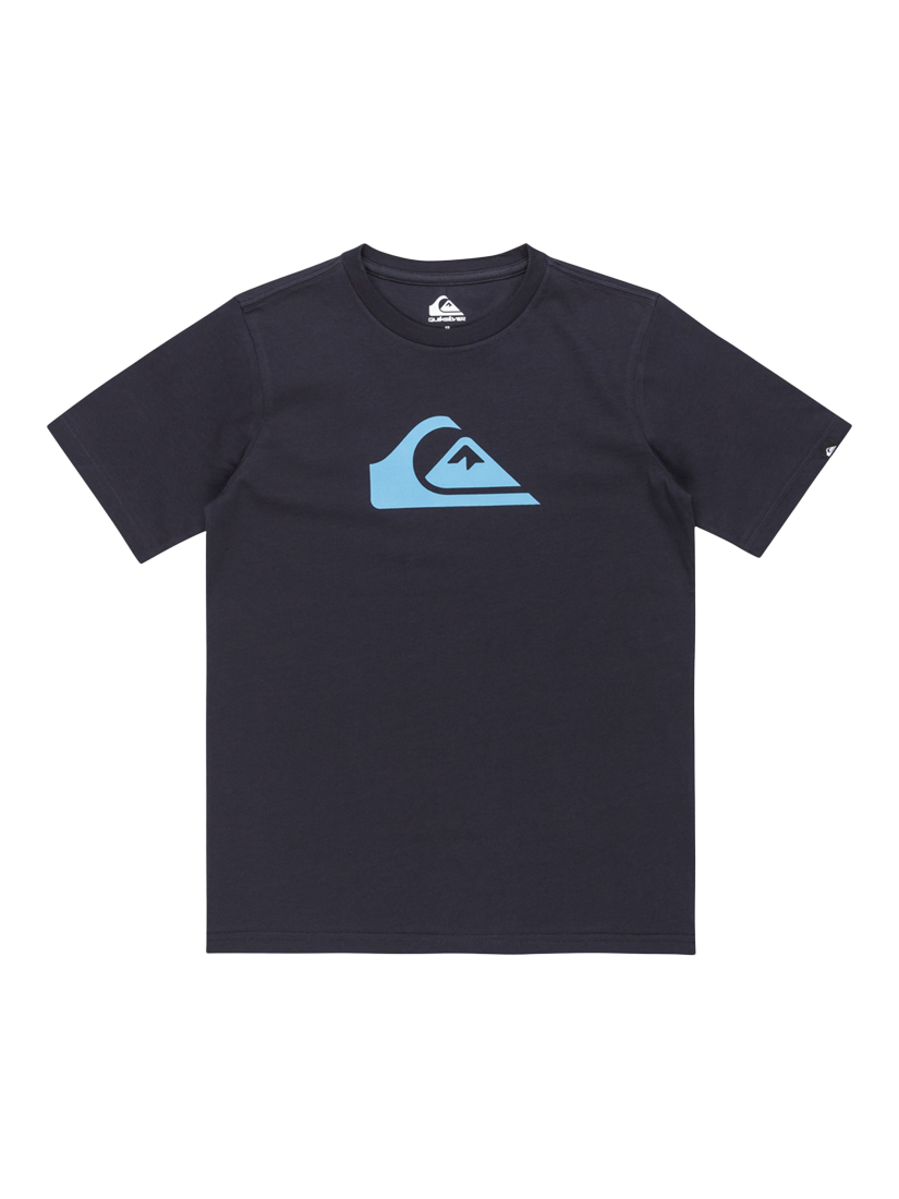 Quicksilver Kids' Crew Neck Logo Print T-Shirt, Black