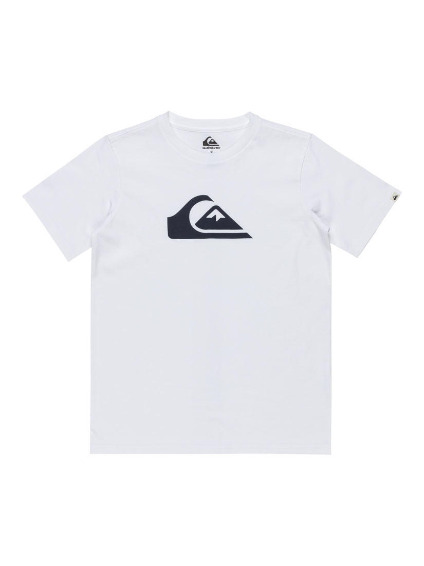 Product image 1 of 2, which shows Quiksilver Kids' EV Comp Logo T-Shirt, White, 8 years