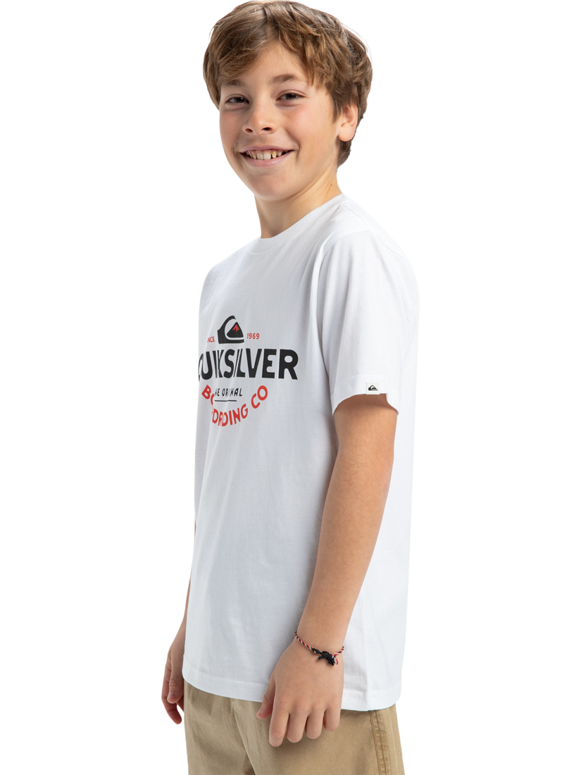 Product image 4 of 4, which shows Quiksilver Kids' Typed Out T-Shirt, White, 10 years