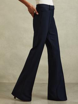 Reiss Gabi Flared Tailored Suit Trousers - view 2, Navy