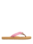 Roxy Kids' Porto Raffia Flip Flops, Raspberry