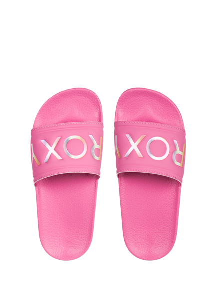 Roxy Kids' Slippy II Sliders, Gossamer Pink - view 2, Gossamer Pink