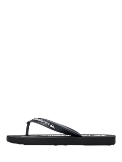 Quiksilver Kids' Java Wordmark Flip Flops, Black, Black