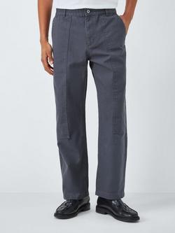 John Lewis ANYDAY Double Knee Canvas Trousers, Ebony