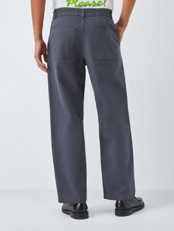 John Lewis ANYDAY Double Knee Canvas Trousers - view 2, Ebony
