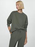 Mango Pique Sweatshirt, Khaki