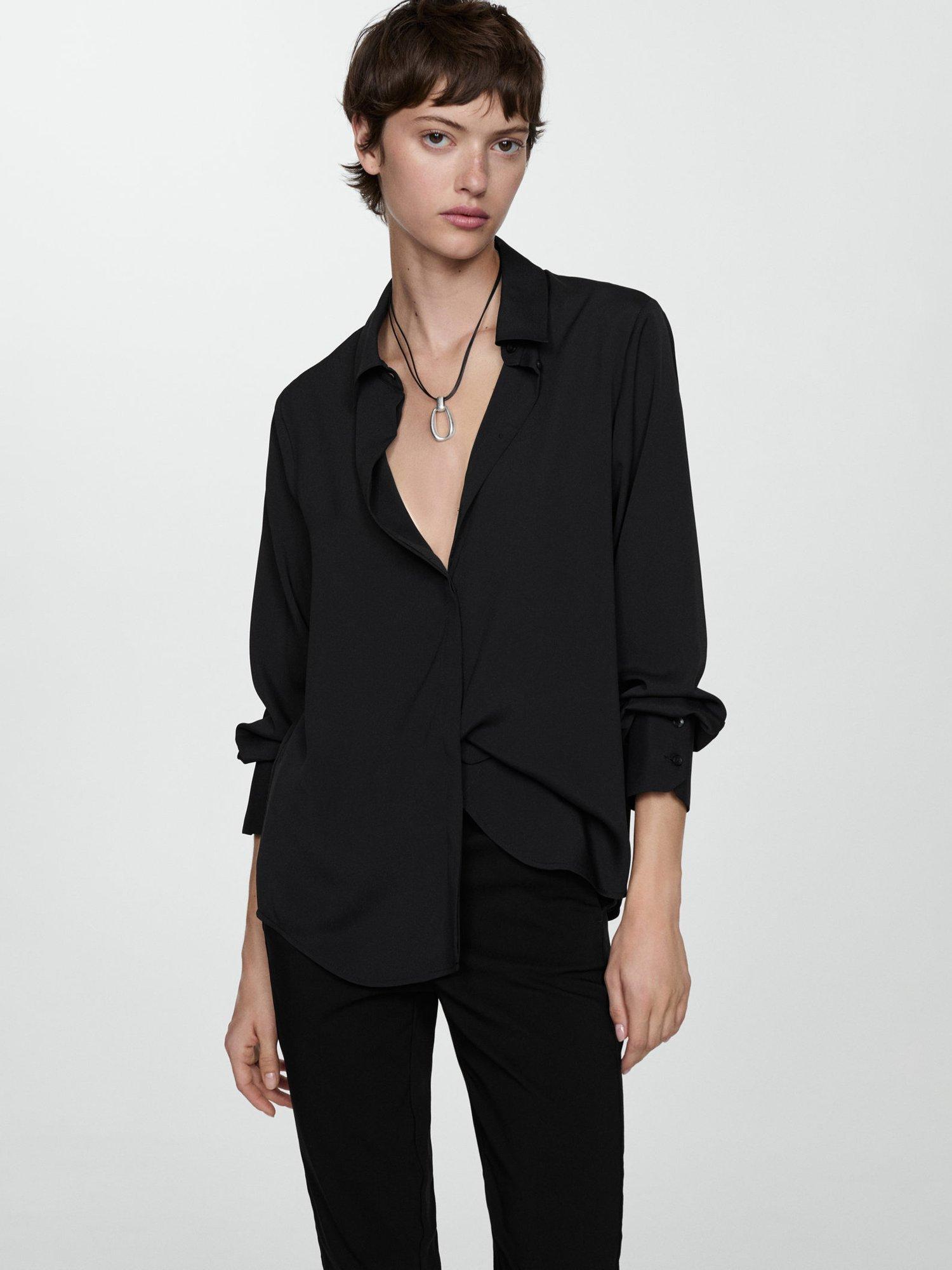 Mango Basic Shirt, Black